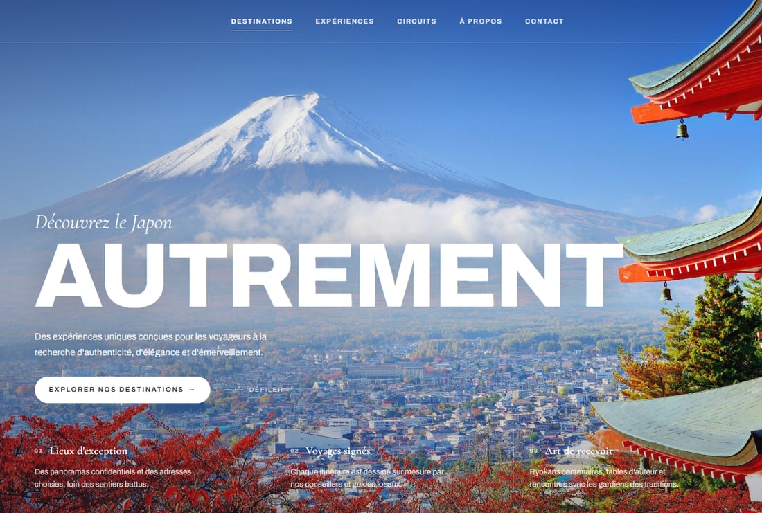Horizon Kyoto — site vitrine voyage